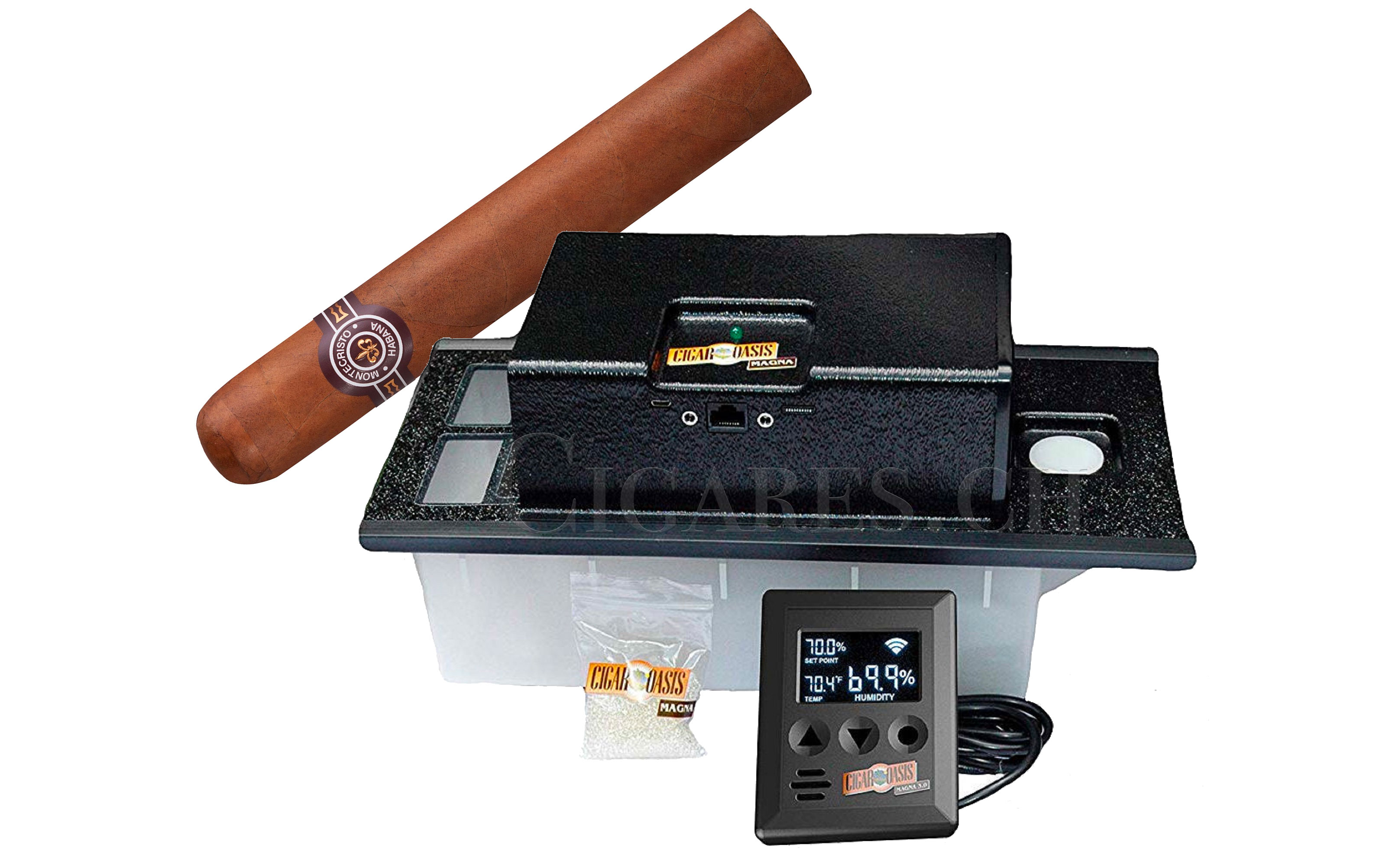humidificateur de boîte à cigares humidimètre de température pour Hommes père Meilleur Cadeau Cave à cigares logozoee Hygromètre à cigares 